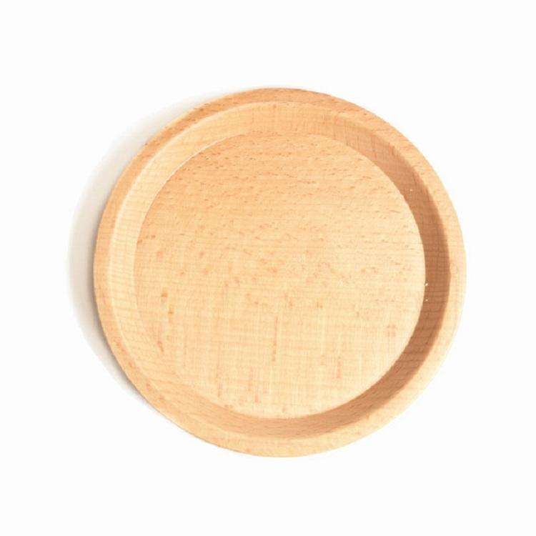 Beech Coffee Cup Accessories Wooden Tableware, Style:Saucer