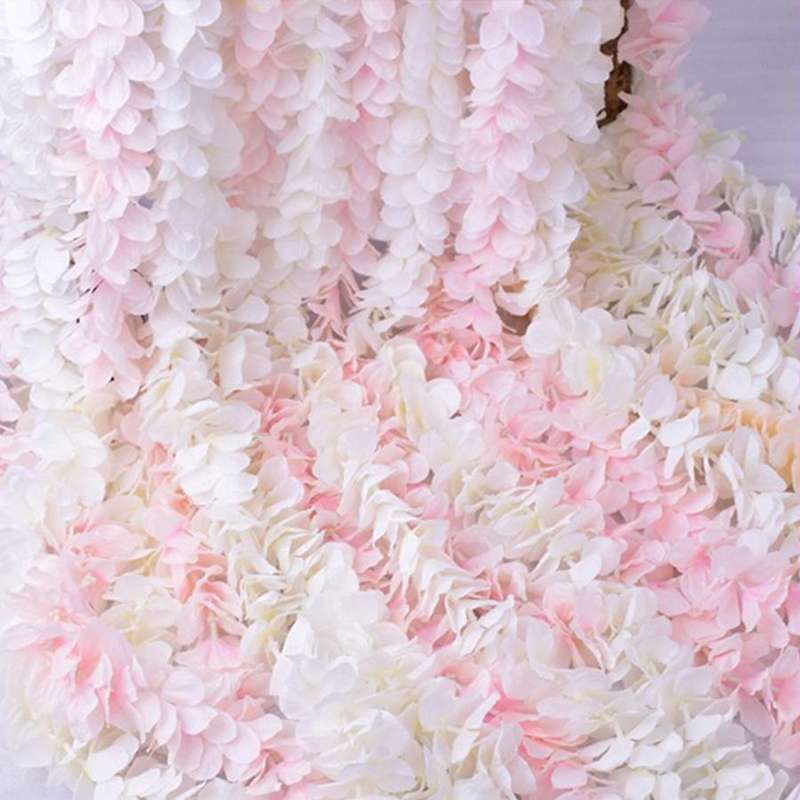 10 PCS 1M Simulation Orchids String Wedding Arrangement Flower Strip Stage Decoration Supplies(Red)