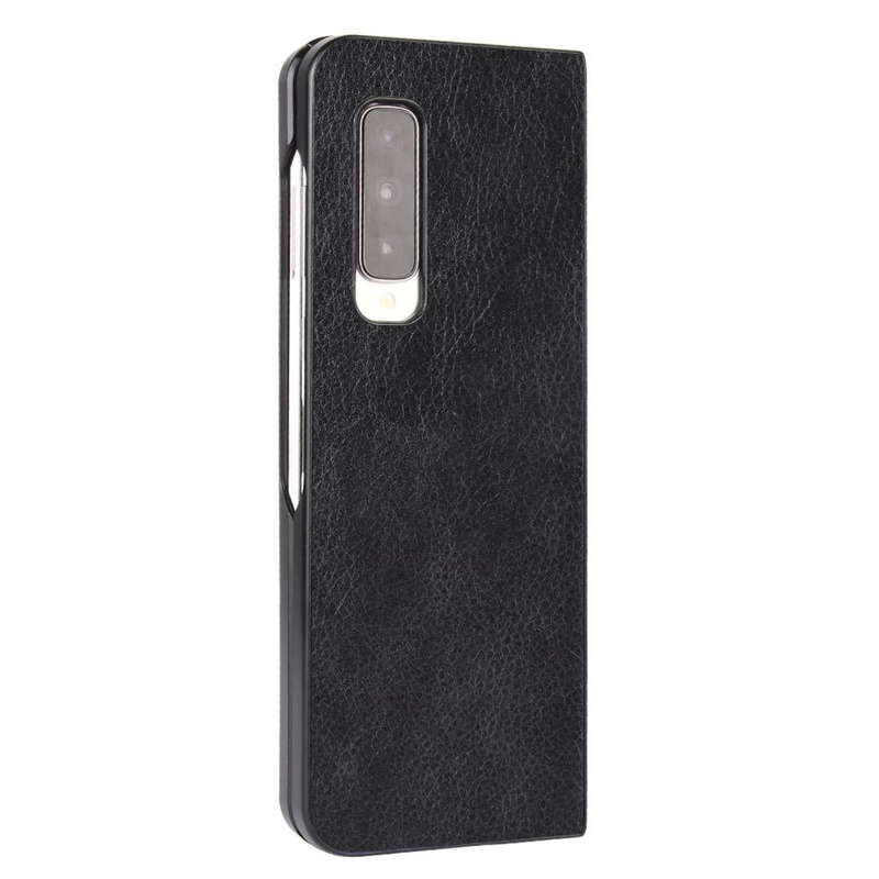 For Galaxy Fold 4G / Fold 5G / W20 5G Shockproof Litchi Texture PC + PU Case(Black)