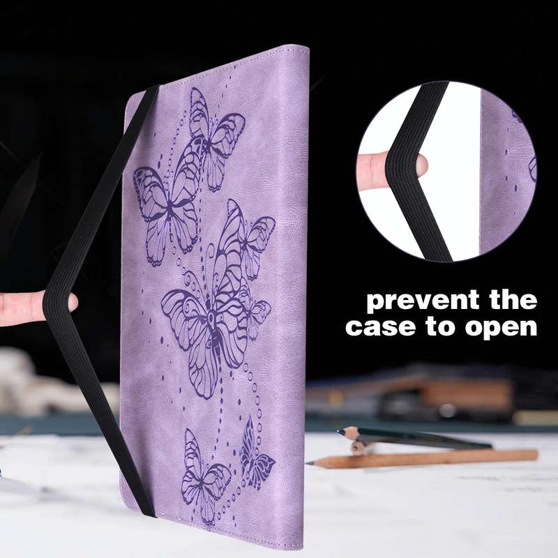 For Samsung Galaxy Tab S6 Lite P610/P615 Embossed Butterfly Pattern Horizontal Flip Leather Table...