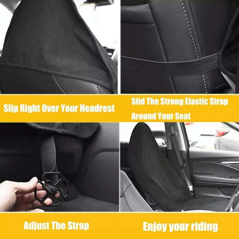 Car Universal Waterproof Anti-skid Seat Cover (White)