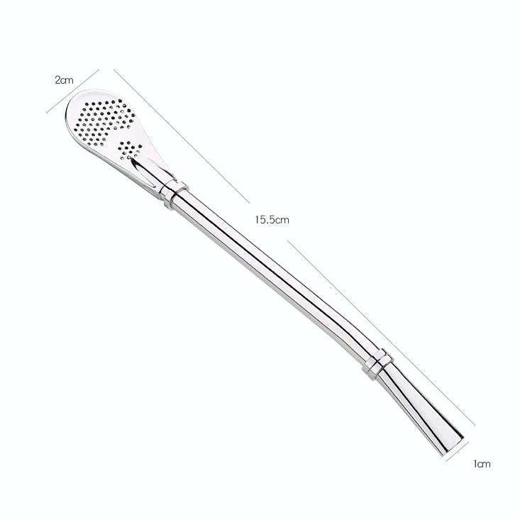 Stainless Steel Tea Leaf Filtered Drinking Straw Herb Tea Filter Tea Strainer Juice Cafe Coffee S...