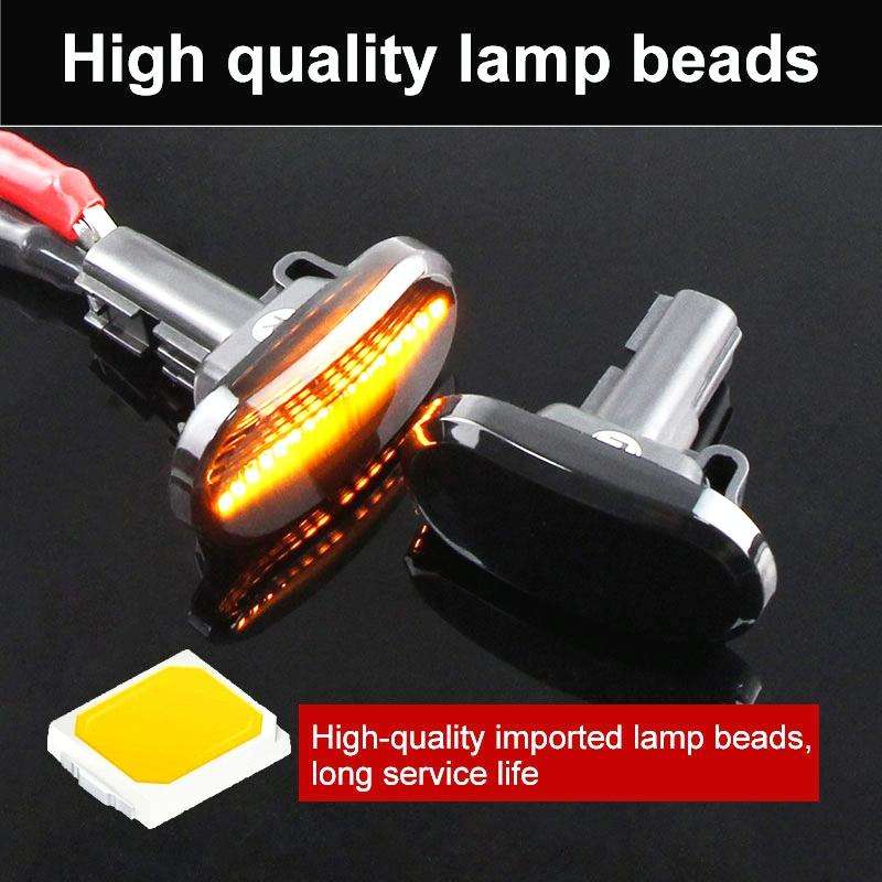 2pcs For Suzuki Jimny JB64W 2018/07- Car Dynamic LED Fender Side Light (Transparent Black)