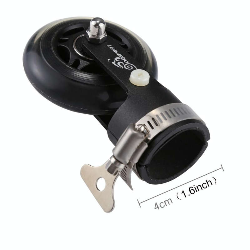 OQSPORT Folding Bicycle Auxiliary Wheel Booster Wheel(Black)