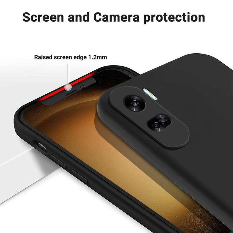 For Honor 90 Lite / X50i Pure Color Liquid Silicone Shockproof Phone Case(Black)