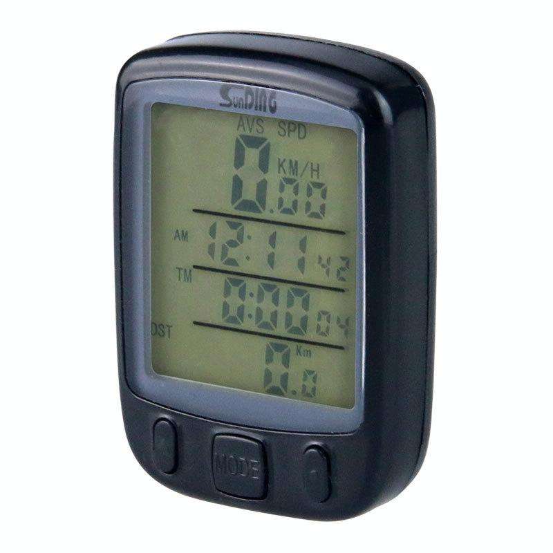SUNDING 563C Bike Bicycle Waterproof Wireless LCD Screen Luminous Mileage Speedometer Odometer, C...