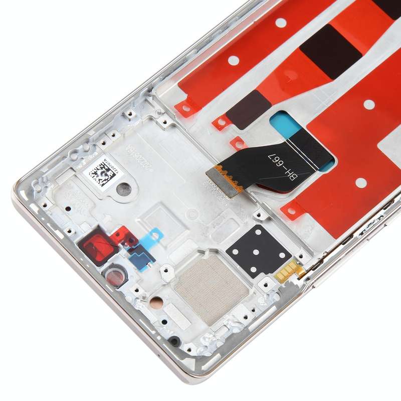 Original LCD Screen For Honor 70 Digitizer Full Assembly with Frame(Gold)