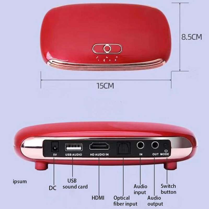 K8 Home Wireless Bluetooth Karaoke Box for Smart TV, Smart TV Box, Set Top Box, PC, Smart Phone(Red)