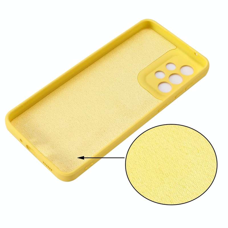 For Samsung Galaxy A33 5G Color Liquid Silicone Phone Case(Yellow)