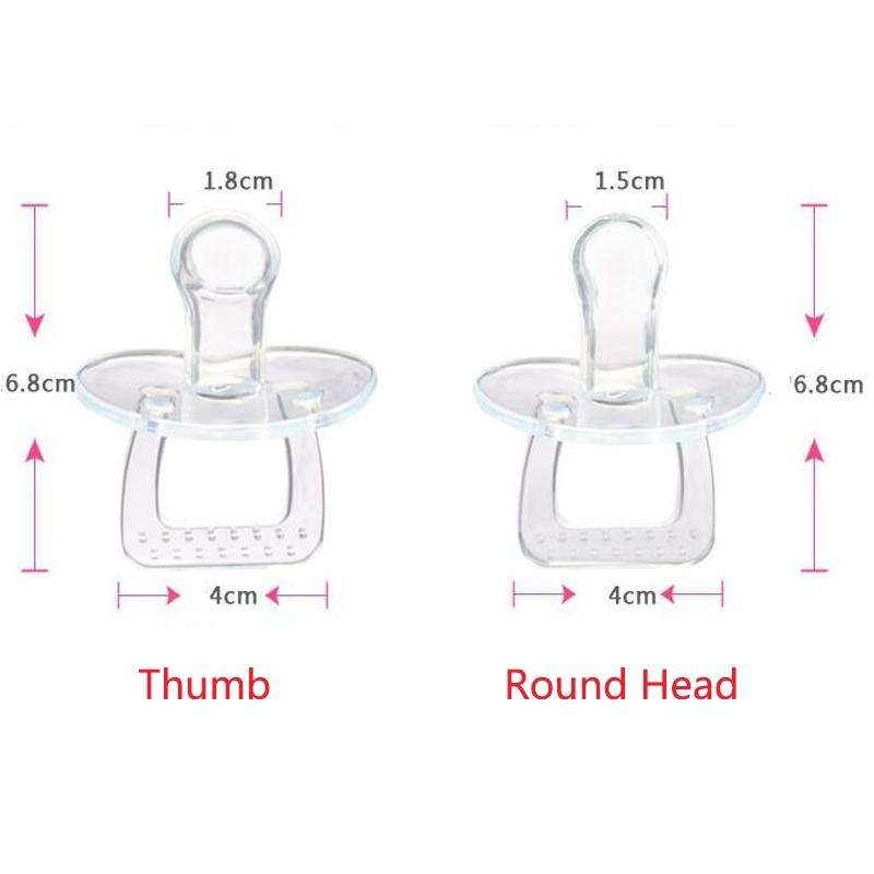 Baby Products Full Silicone Round Head Thumb Transparent Pacifier(Thumb)