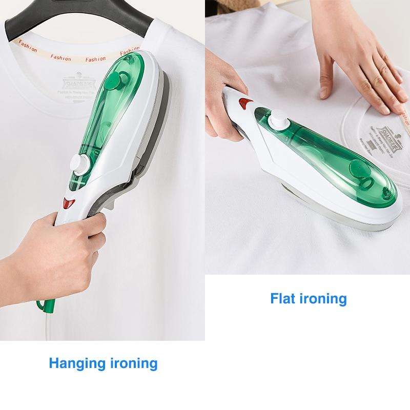 Handheld Garment Steamer Brush Portable Clothes Steam Iron, US Plug 110V(Blue)