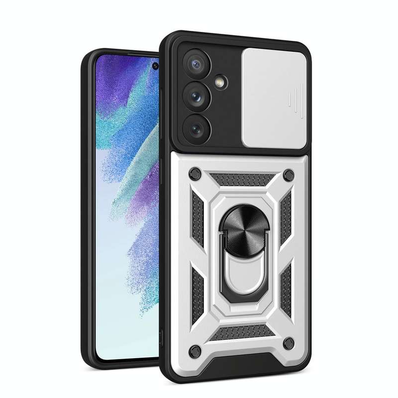 For Samsung Galaxy A54 5G Sliding Camera Cover Design TPU+PC Phone Case(Silver)
