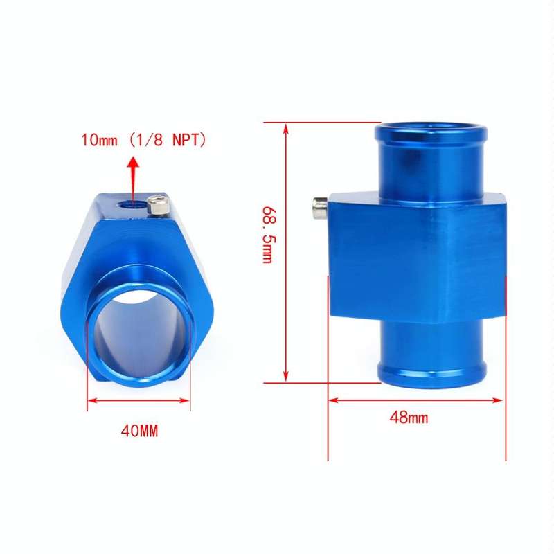 Car Water Temperature Meter Temperature Gauge Joint Pipe Radiator Sensor Adaptor Clamps, Size:40m...