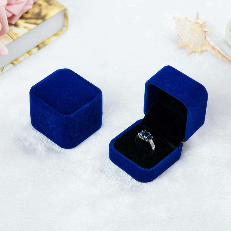 3 PCS Wedding Jewelry Accessories Square Velvet Jewelry Box Jewelry Display Case Gift Boxes Ring ...