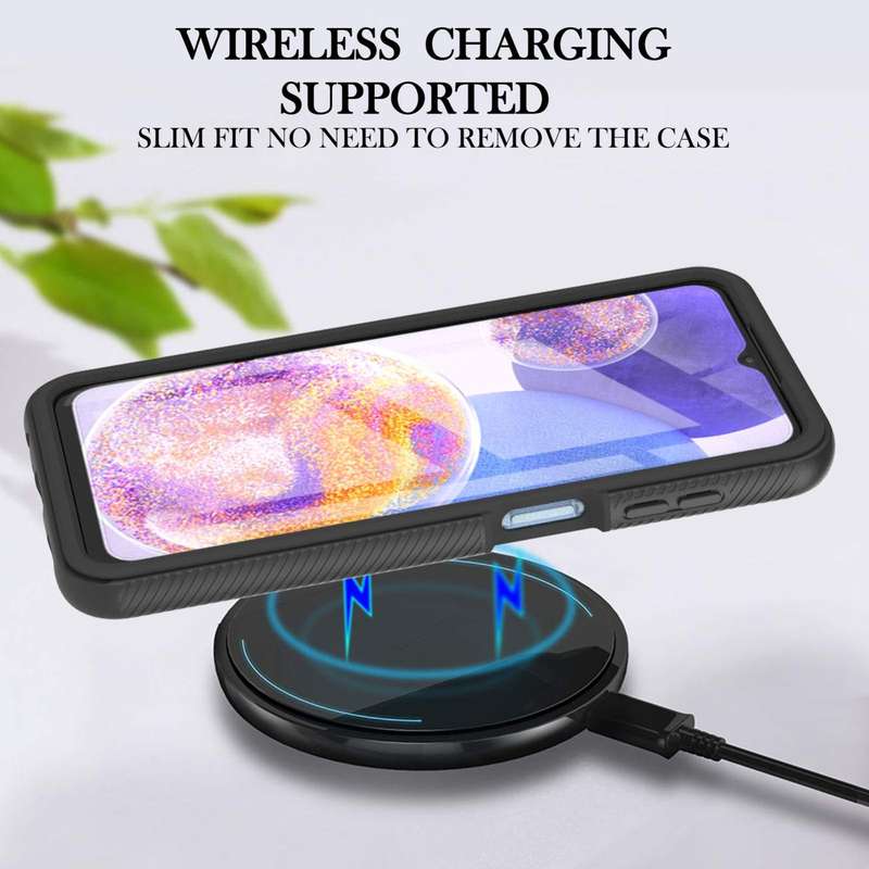 For Samsung Galaxy A23 5G / 4G Starry Sky Solid Color Series PC + TPU Phone Case with PET Film(Bl...