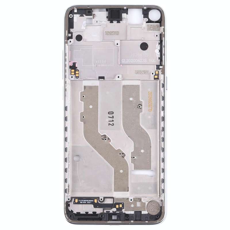 Original Front Housing LCD Frame Bezel Plate for TCL 10L / 10 Lite T770H, T770B (Silver)