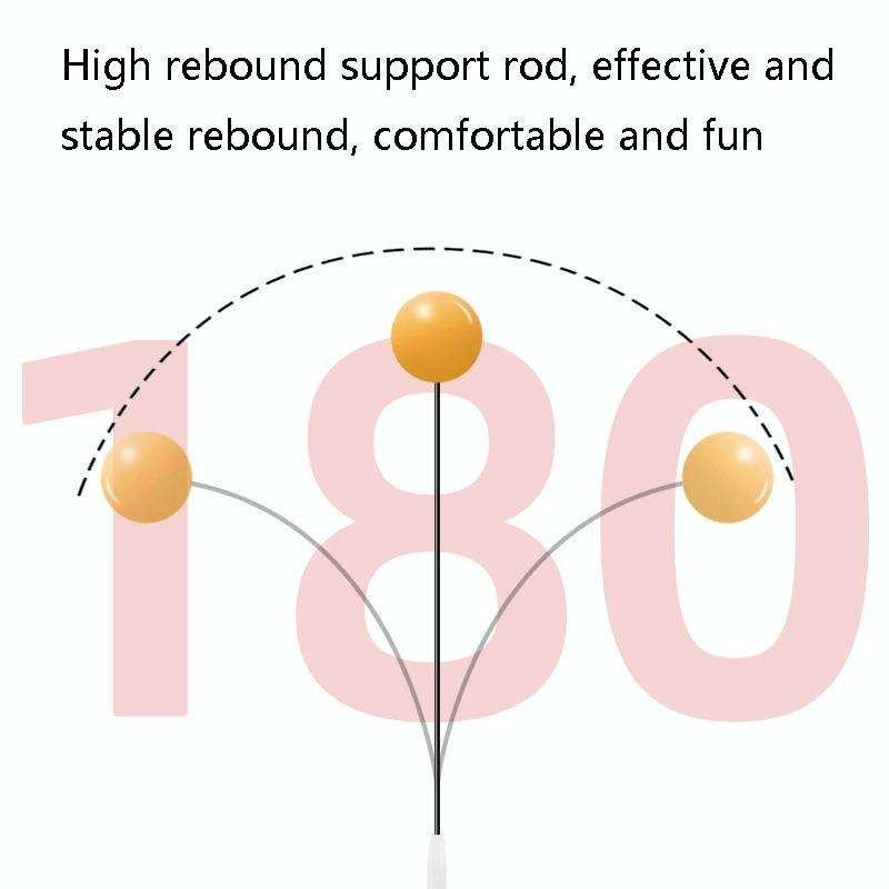 Single Table Tennis Trainer Elastic Flexible Shaft Fixed Ball Training Device, Specification: Blu...