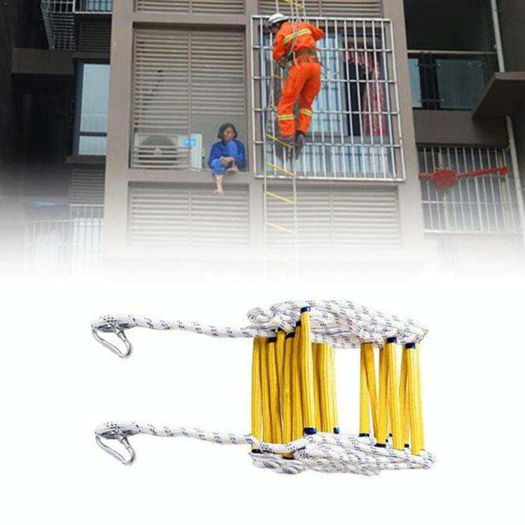25m Resin Anti-skid Firefighting Rope Ladder Aerial Work Soft Ladder Rescue Ladder