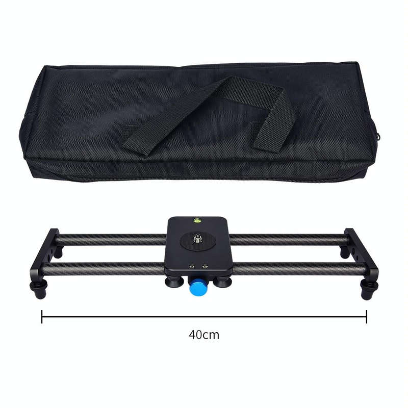 YELANGU L40T 40cm Carbon Fiber Slide Rail Track for SLR Cameras / Video Cameras (Black)