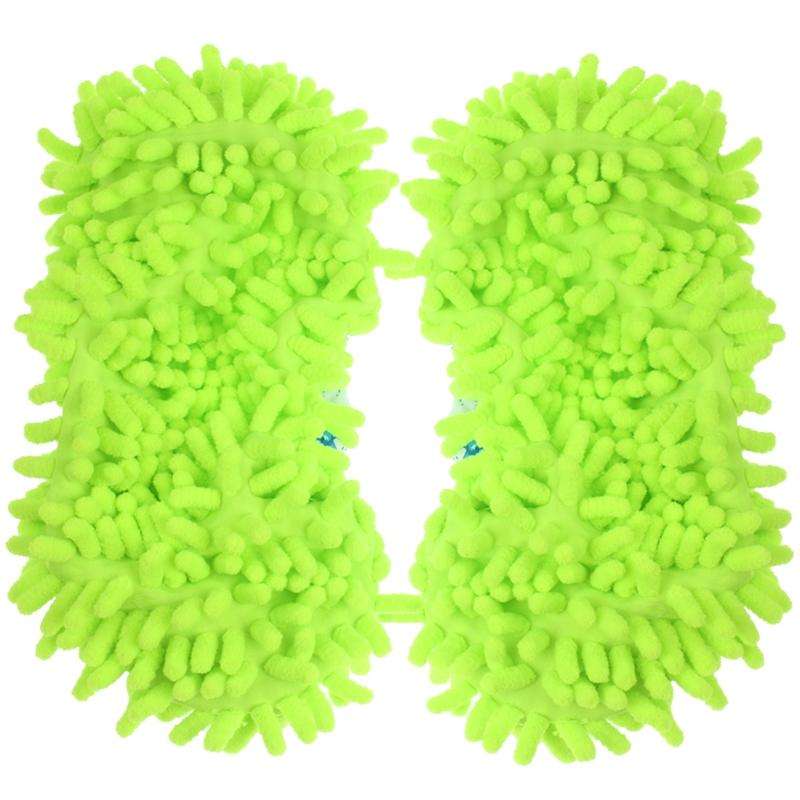 Pair of Multifunction Cleaning Slipper Cover Mop Floor Clean Shoes Covers(Green)