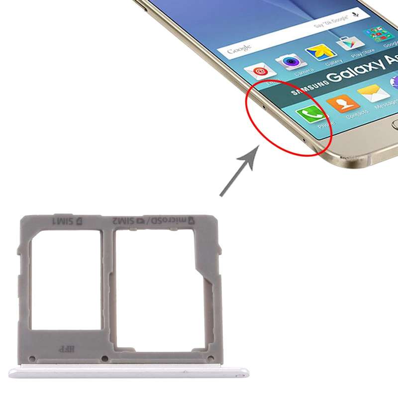 For Samsung Galaxy A8 Star / A9 Star SM-G8850 SIM Card Tray + SIM Card Tray / Micro SD Card Tray ...