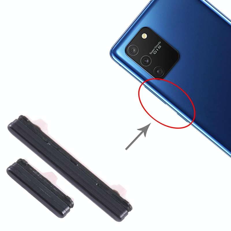 For Samsung Galaxy S10 Lite SM-G770 10pcs Power Button + Volume Control Button(Black)