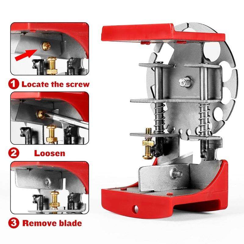Stainless Steel Adjustable Handheld Quick Wire Stripper, Specification: Plastic Plate