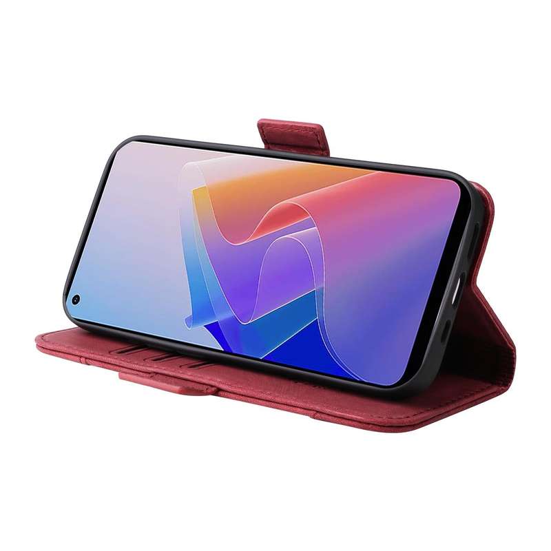 For OPPO Reno 7Z 5G BETOPNICE Dual-side Buckle Leather Phone Case(Red)