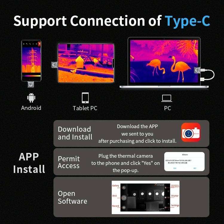 InfiRay T2L Type-C Phone Infrared Thermal Imager Monocular Hunting Detector Night Vision Camera