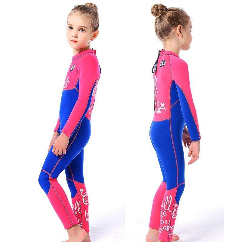 SLINX 1903 Kids Full Body Long Sleeve Thermal Wetsuit, Size: XXL(Sapphire)