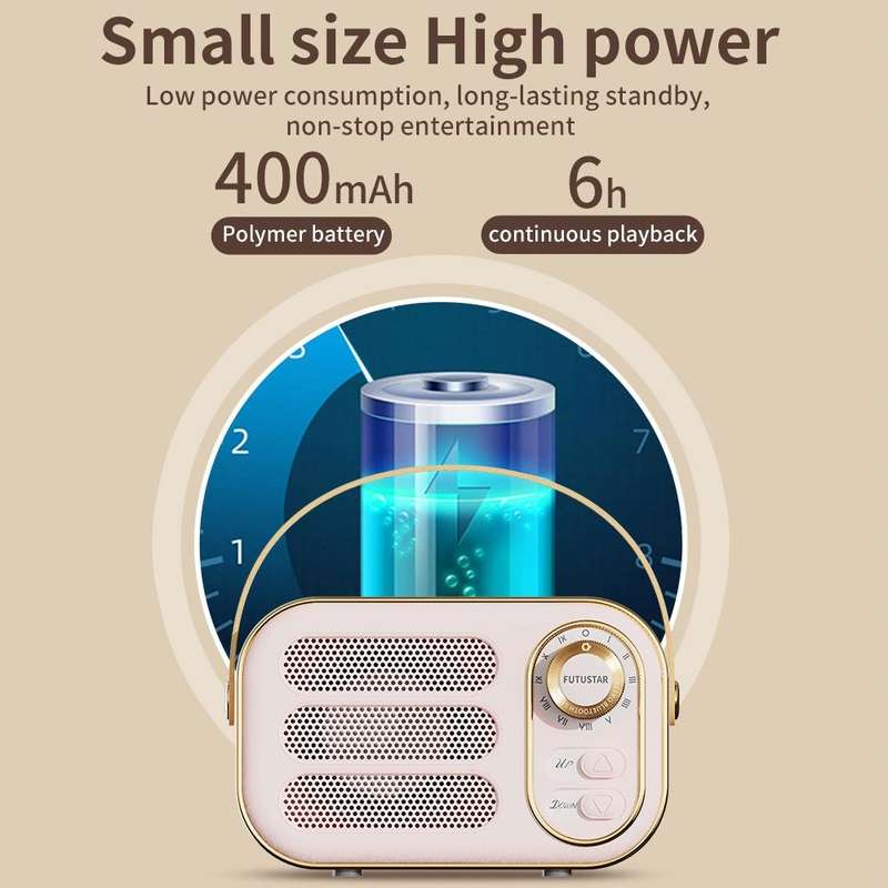 DW13 Portable HIFI Mini Retro Wireless Bluetooth Speaker(Green)