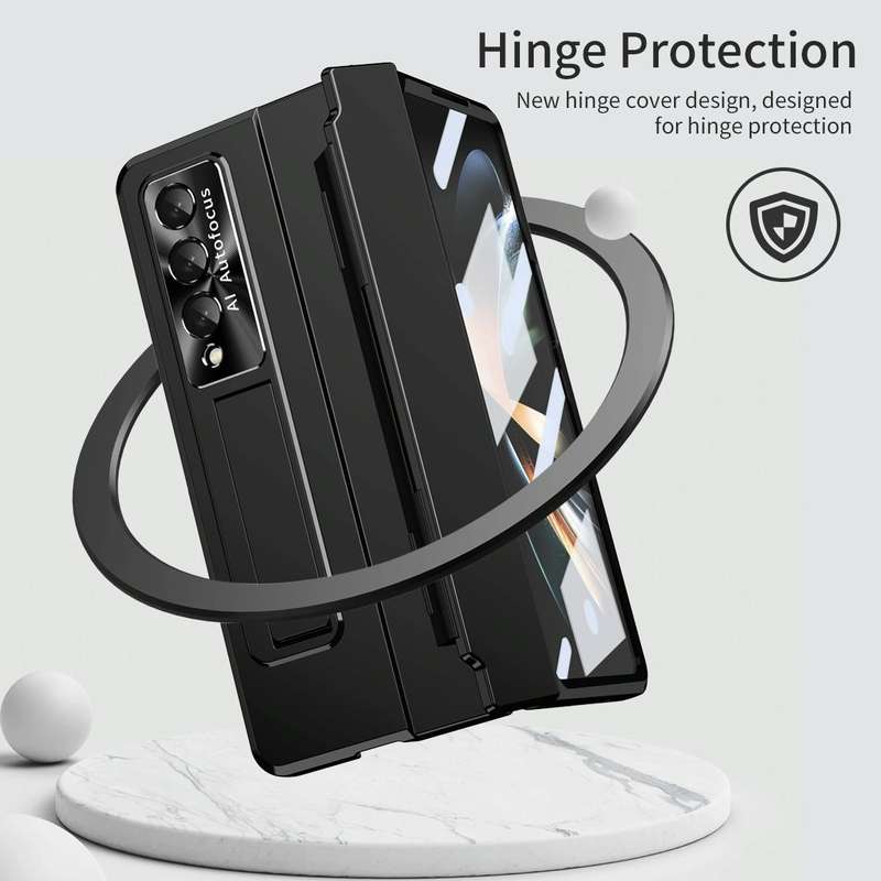 For Samsung Galaxy Z Fold3 5G Integrated Folding Phone Case with Hinge(Black)