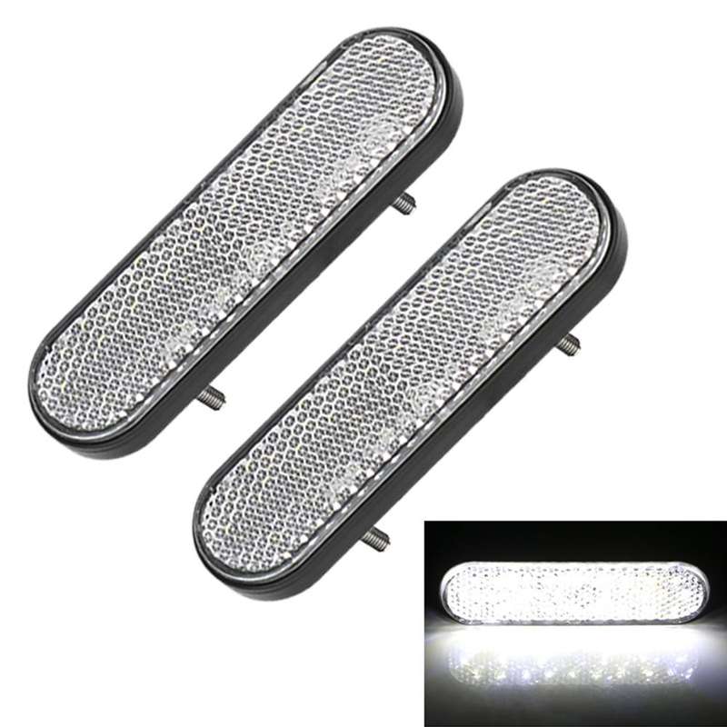 2 PCS 24LED Reflector Brake Light Turn Signal Light(White Shell White Light)