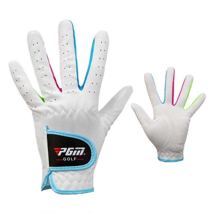 PGM One Pair Golf Microfiber Cloth Soft Comfortable Gloves for Children (Color:White Size:16)