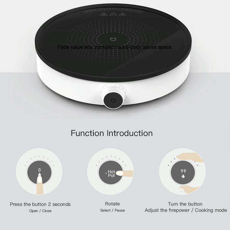 Original Xiaomi Mijia 2100W 9 Grades Youth Edition Smart Induction Cooker(Black White)
