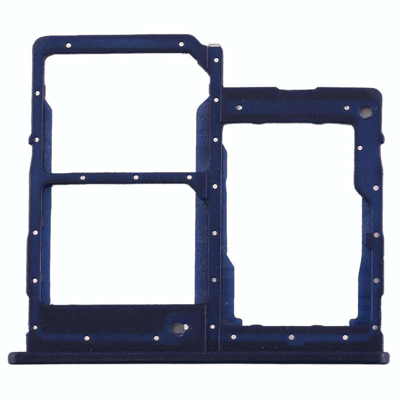 For Galaxy A40 SIM Card Tray + SIM Card Tray + Micro SD Card Tray (Dark Blue)