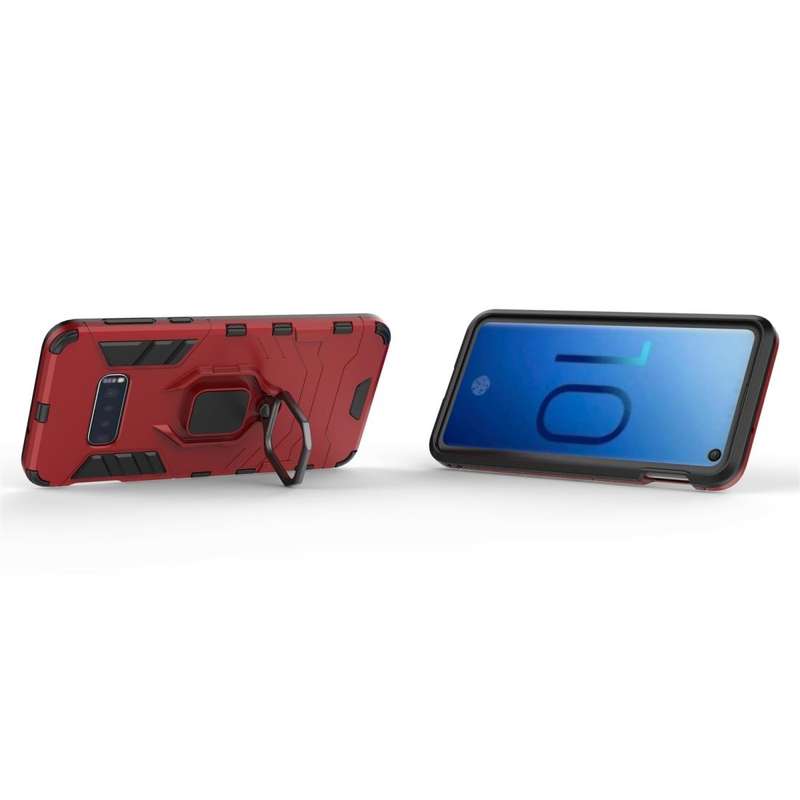 PC + TPU Shockproof Protective Case for Galaxy S10e, with Magnetic Ring Holder