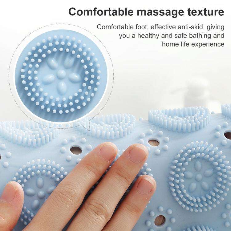 Bathroom Anti-slip Round Mat Suction Cup Massage Foot Pad(Pink)