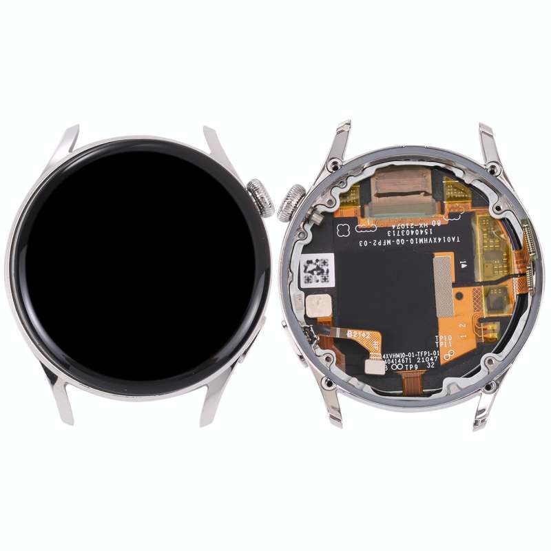 Original LCD Screen and Digitizer Full Assembly With Frame for Huawei Watch 3(Silver)