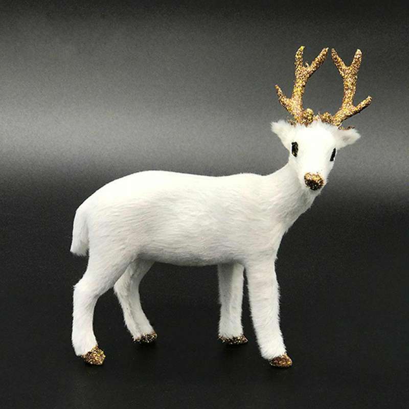 Simulation Deer Home Ornaments Plush Christmas Deer Doll Holiday Decorations, Size:15x15cm, Speci...
