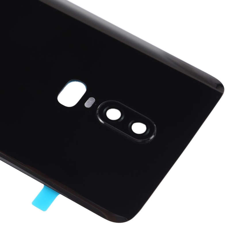 For OnePlus 6 Smooth Surface Battery Back Cover (Black)