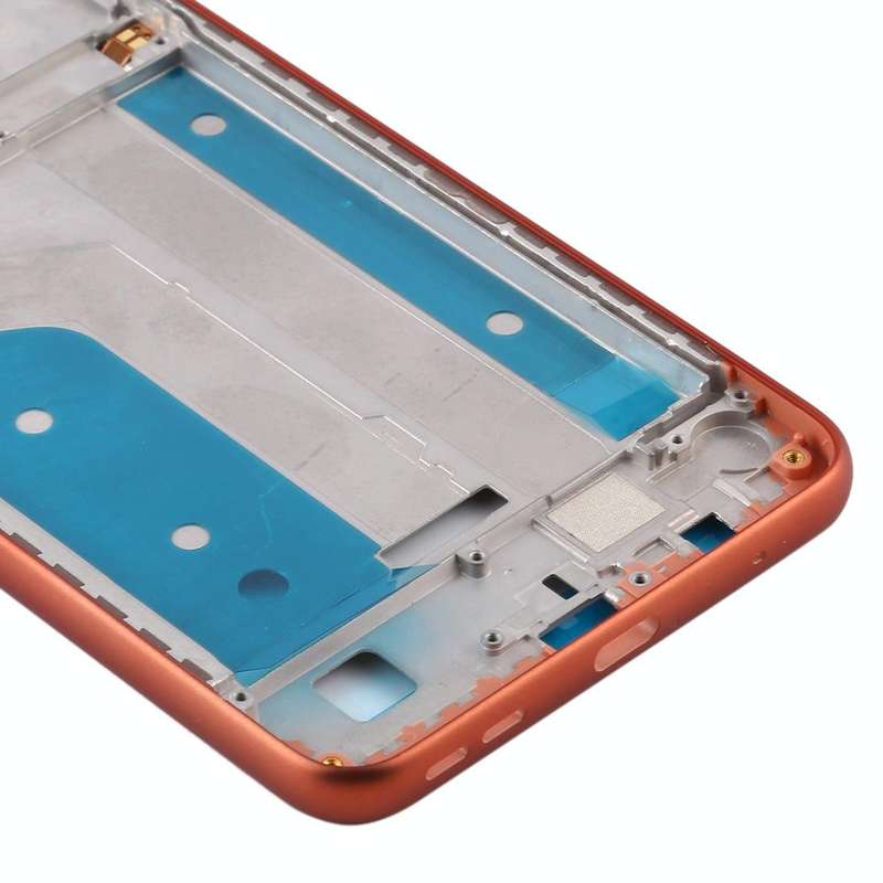 Middle Frame Bezel Plate for Nokia 7.2 / 6.2 / TA-1196 TA-1198 TA-1200 TA-1187 TA-1201 (Orange)