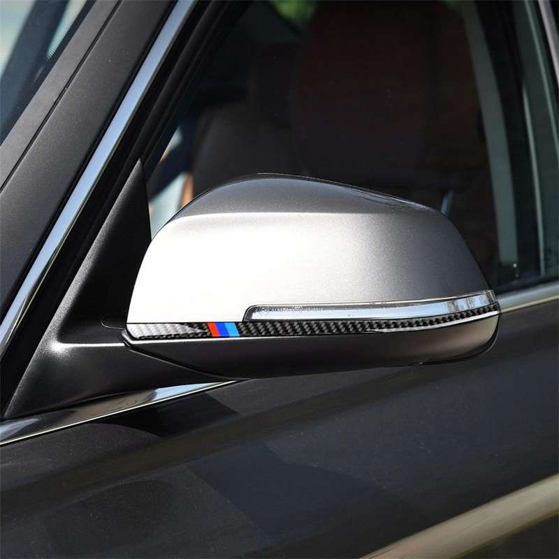 Three Color A Carbon Fiber Car Rearview Mirror Bumper Strip Decorative Sticker for BMW F30 2013-2...