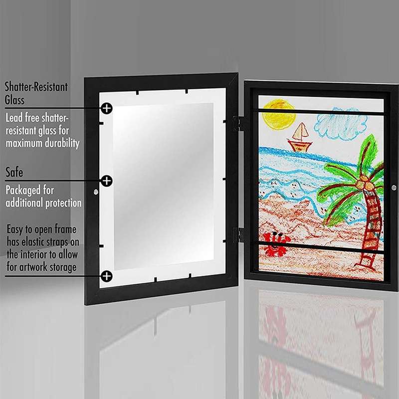Wood Children Art Frames Magnetic Front Open Frametory for Poster Photo Drawing Paintings Picture...