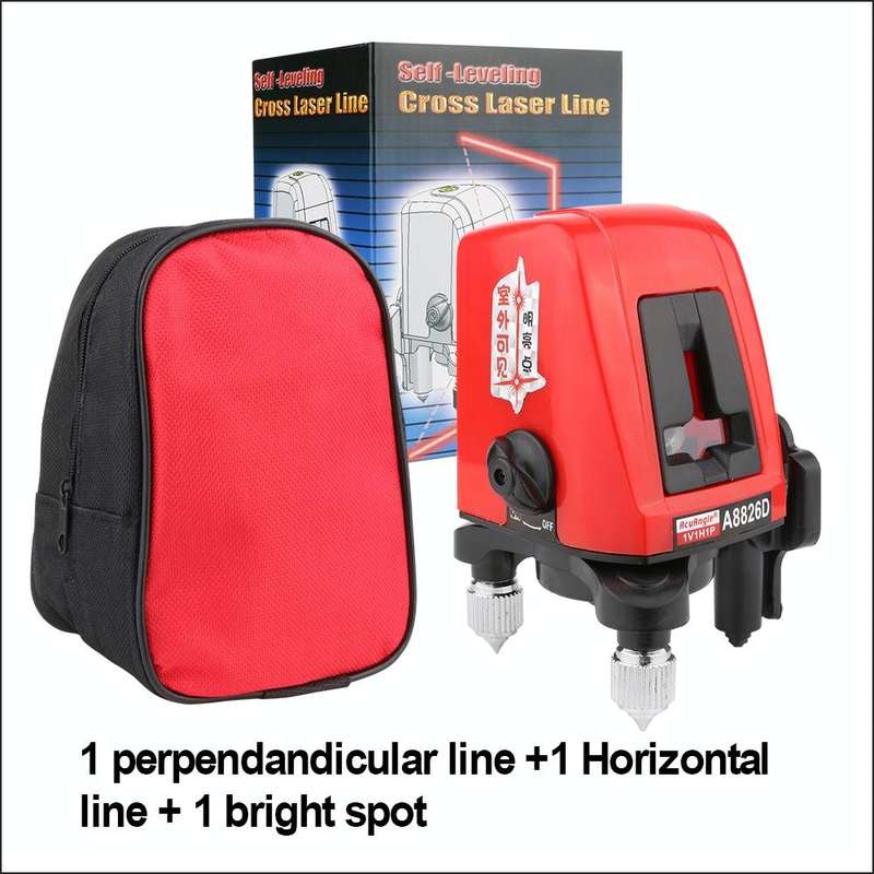 A8826D Laser Level 3D Self Leveling 2 Line Lasers Horizontal Vertical Lasers Level 360 Tripod Min...