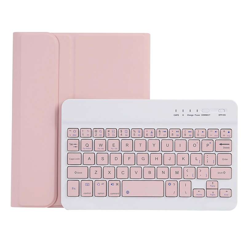 C06B Ultra-thin Candy Colors Bluetooth Keyboard Tablet Case for iPad mini 6, with Stand & Pen Slo...