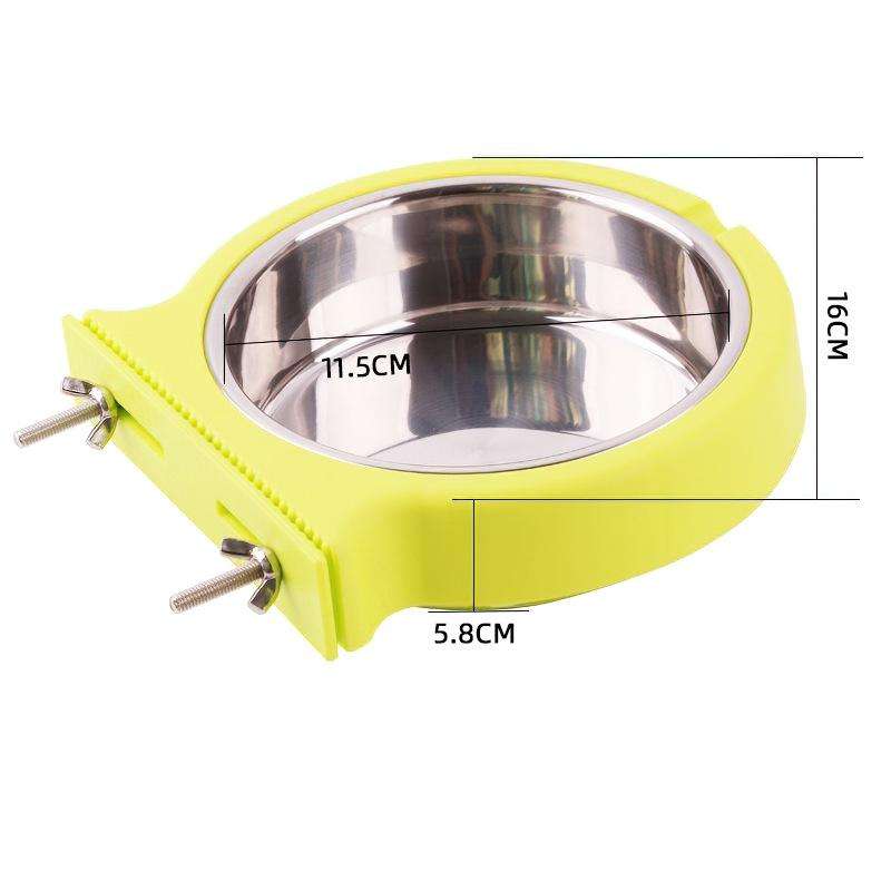Stainless Steel Pet Bowl Hanging Bowl Anti-Overturning Dog Cat Bowl Feeder, Specification: Small ...