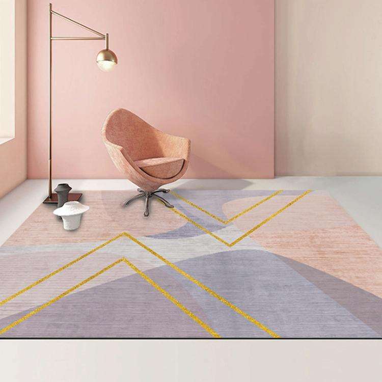 Modern Abstract Geometric Living Room Rug Coffee Table Cushion, Size: 50x80cm(05)