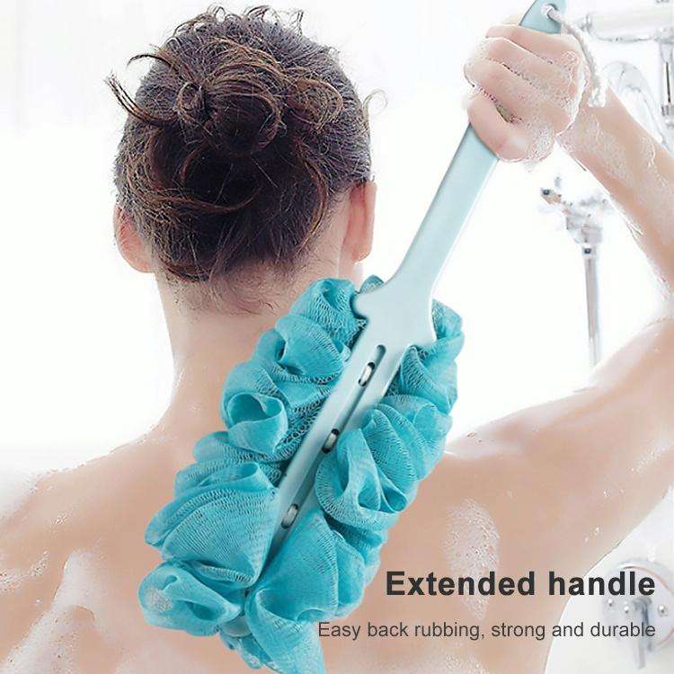 Thick Non-slip Long Handle Bath Brush Bath Rub(Pink)