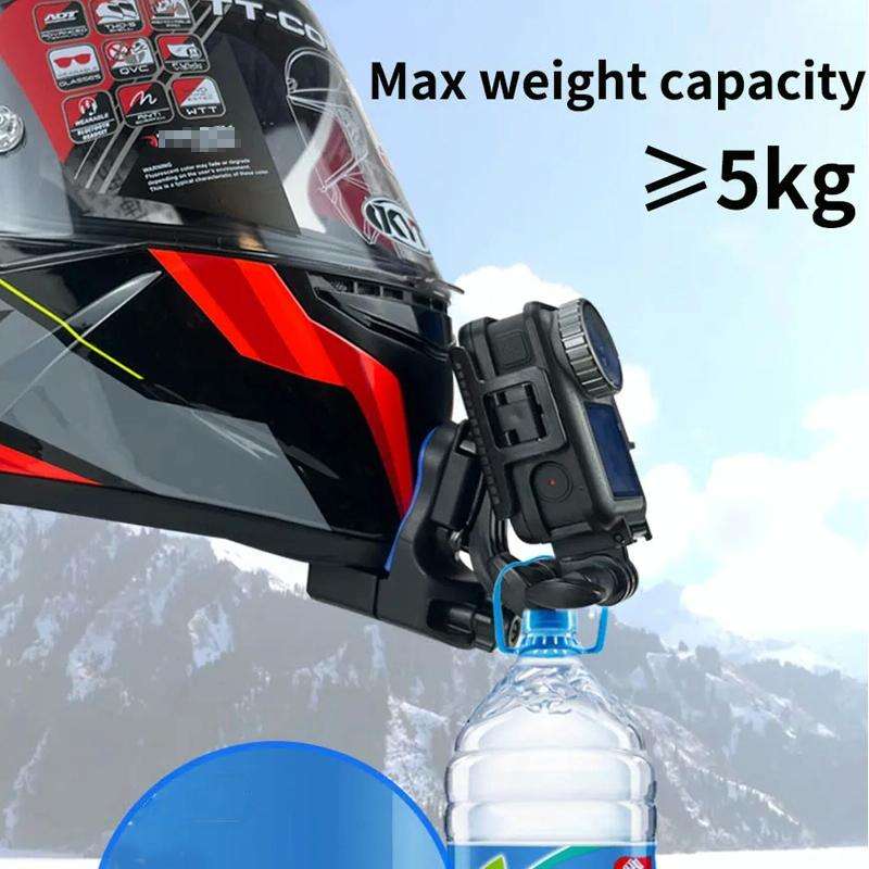 Motorcycle Helmet Chin Clamp Mount for GoPro Hero Series DJI Osmo Action, SJCAM Cameras, Spec: Set 2